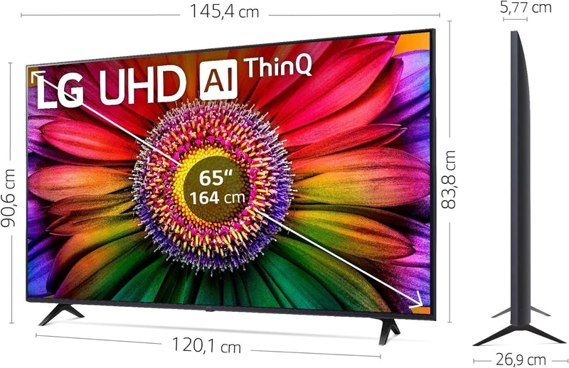 LG UR80 65 inch 4K Smart UHD TV 2023 (65UR80006)