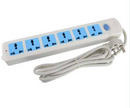 Lightwave LW EXT-756 6-Way Socket Extension Cable – Heavy-Duty Power Strip with Surge Protection