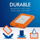 LaCie Rugged USB-C, 1TB, Portable External Hard Drive, Drop, Shock, Dust, Rain Resistant, for Mac & PC (STFR1000800) 1 TB