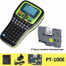 PUTY PT-100E portable label printer with rechargeable battery and charger