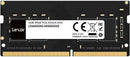 Close-up view of Lexar 32GB DDR4 RAM module showing memory chips and 260-pin SODIMM connector