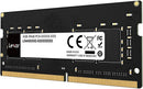 Rear side view of Lexar 32GB DDR4 3200MHz SODIMM RAM module showing serial number label and gold contacts