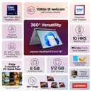 Lenovo IdeaPad 5 2‑in‑1 14IAL10 Intel Core U5‑225U 8GB DDR5 512GB SSD 14″ Convertible Laptop 83KR0047US – Versatile Touchscreen 2‑in‑1 Professional Laptop for Work, Study, and Entertainment