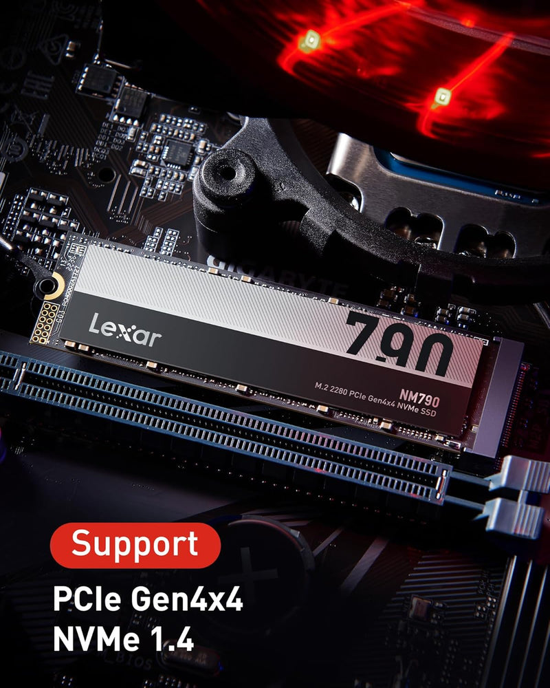 Lexar LNM790 2TB Internal SSD – M.2 2280 PCIe Gen4x4 NVMe | High-Speed Gaming & Performance Storage