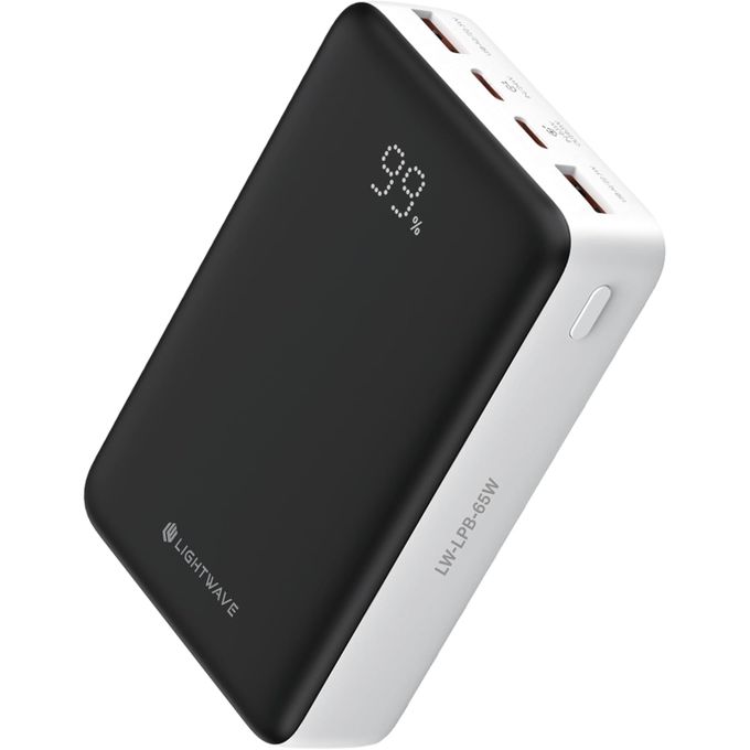 Lightwave LW-LPB-65W 20000mAh 65W Laptop Power Bank with USB-C and USB-A Ports