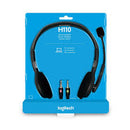 Logitech H110 Stereo Headset 981-000271 - Provides clear audio and reliable microphone performance for calls, online learning, and everyday computer use