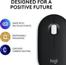 Logitech Pebble Mouse 2 M350s Slim Bluetooth Wireless Mouse, Portable, Lightweight, Customizable Button, Quiet Clicks, Easy-Switch for Windows, macOS, iPadOS, Android, Chrome OS