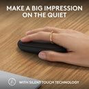 Logitech Pebble Mouse 2 M350s Slim Bluetooth Wireless Mouse, Portable, Lightweight, Customizable Button, Quiet Clicks, Easy-Switch for Windows, macOS, iPadOS, Android, Chrome OS