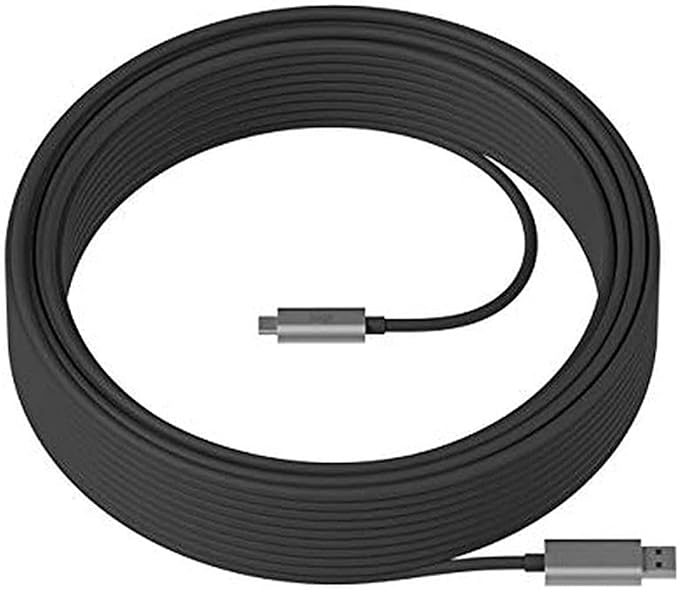 Logitech 10M strong USB cable -Tap, Rally camera, meet up-(939-001799)