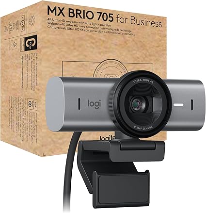 Logitech MX Brio 705 4K Ultra HD Webcam for Business