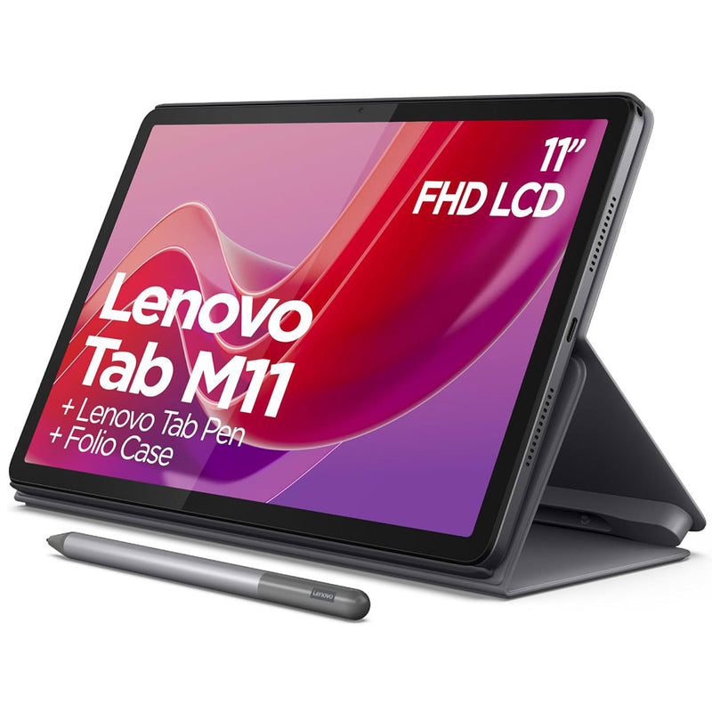 Lenovo Tab M11 Tablet - 11” Display, MediaTek Helio G88 Octa-Core Pen, 4GB RAM, 128GB SSD, Ambient Light-Sensor