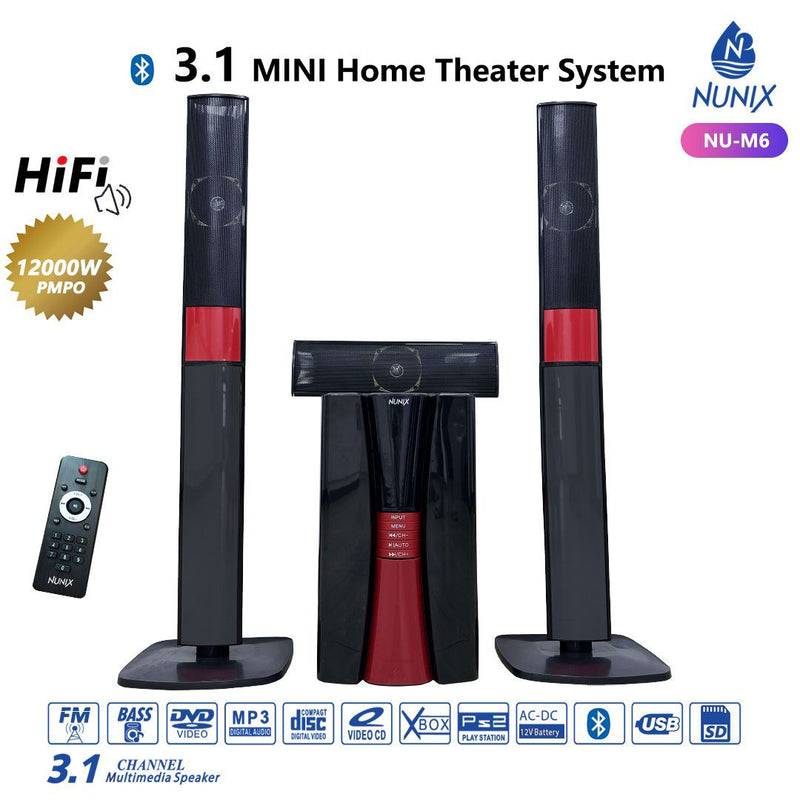 Nunix NU-M6 3.1 CH Mini Home Theater System