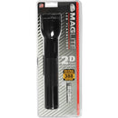 MAGLITE 2D Cell LED flashlight retail blister pack packaging showing 388 meters beam distance