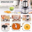 Miralux ML-8048 3-Litre 3-Speed Stainless Steel Food Chopper – Powerful Motor, Multi-Speed Control, Durable & Easy-to-Clean, Perfect for Home & Commercial Kitchens