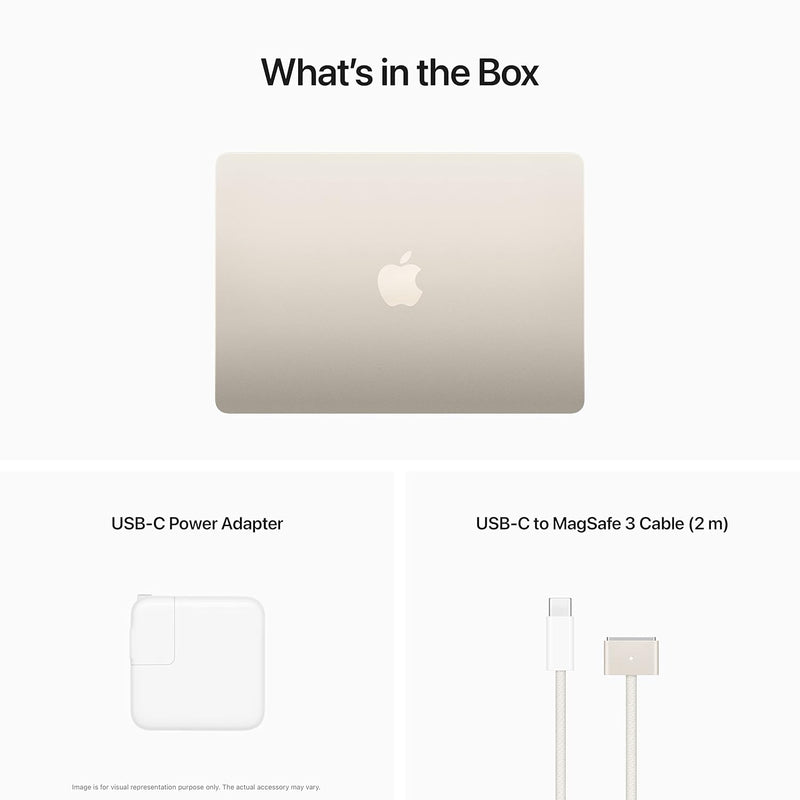 Apple MacBook Air M2 chip Laptop - 8GB RAM, 256GB SSD Storage, 13.6-inch Display, Backlit Keyboard, 1080p FaceTime HD Camera, Monterey (MLXW3HN/A)