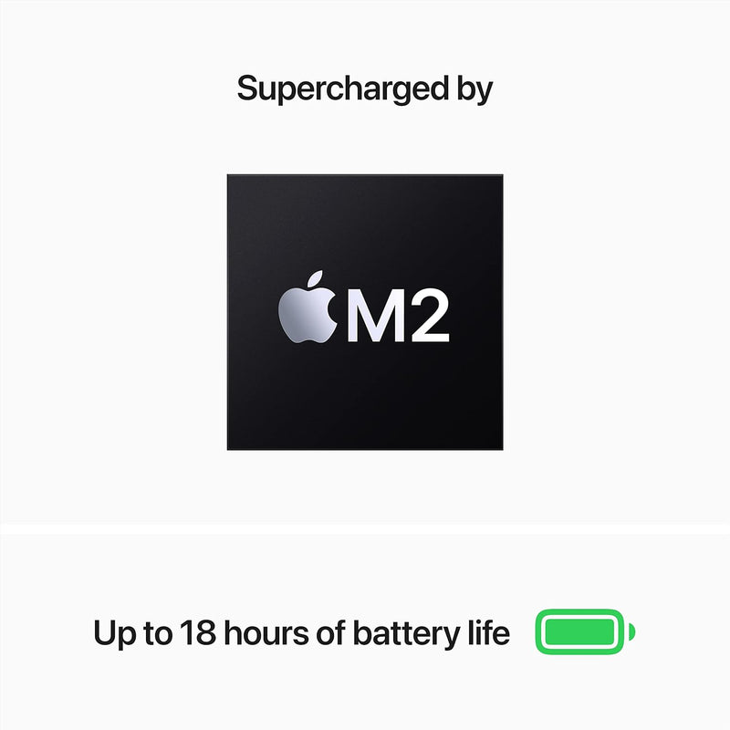 Apple MacBook Air M2 chip Laptop - Built for Apple Intelligence, 13.6-inch Liquid Retina Display, 8GB RAM, 256GB SSD Storage, Backlit Keyboard, 1080p FaceTime HD Camera, Midnight (MLY33LL/A)