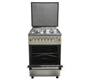 MIKA MST58U31E3SLEM Standing Cooker – 3 Gas + 1 Electric Burner, 58x58cm- Stainless Steel, Durable &amp; Energy-Efficient
