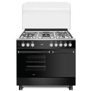 Mika MST9041WEG6BX 90x60cm Standing Cooker – 4 Gas Pool Jet Burners (1 Wok) + 1 Rapid Hot Plate with Electric Oven &amp; Grill