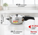 Prestige MT/112 4L Aluminum Pressure Cooker – Fast & Efficient Cooking, Durable Aluminum Build, Ideal for Home, Office & Small Commercial Kitchens