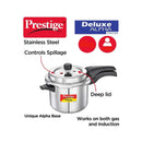 Prestige MT/295 6.5 Litre Svachh Deluxe Alpha Stainless Steel Pressure Cooker – Advanced Svachh Lid, Spill-Free Cooking, Durable Stainless Steel, Ideal for Home, Office & Commercial Kitchens