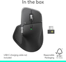 Logitech MX Master 4 wireless mouse package and accessories