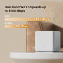 Mercusys Halo H60X access point Wi-Fi 6 AX1500 Mesh – Provides strong whole-home coverage with fast and stable wireless connection