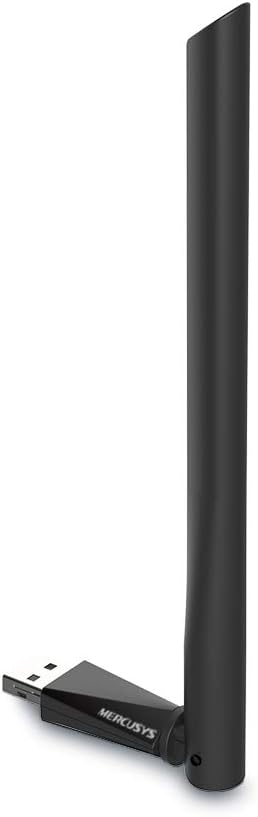 Mercusys MU6H AC650 High Gain Wireless Dual Band Wi-Fi USB Adapter, 650Mbps Wi-Fi Speed, 5dBi High Gain Antenna