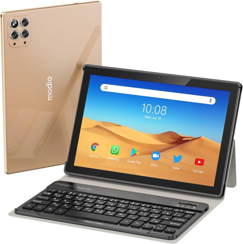 Modio M28 Tablet With free Keyboard Laptop RAM 8GB/ ROM 512GB 10inch Android 11 Dual SIM CARD SLOT 5G