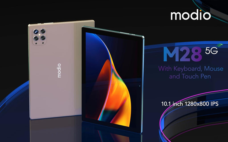Modio M20 Tablet With free Keyboard Laptop RAM 8GB/ ROM 512GB 10inch Android 11 Dual SIM CARD SLOT 5G