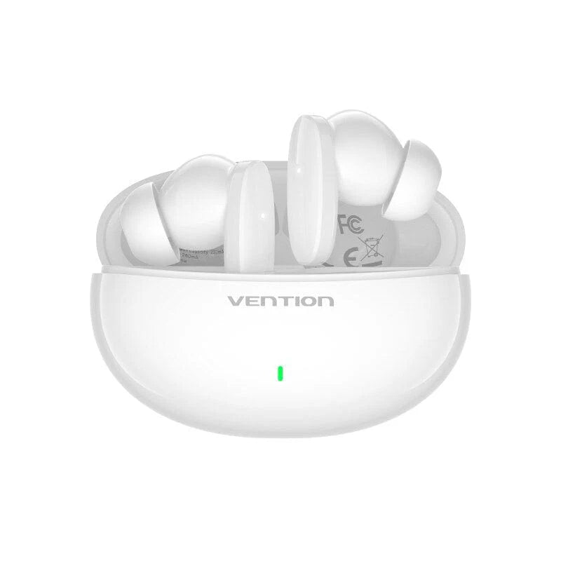 Vention NBFW0 Bluetooth 5.3 Earphones - TWS Ture Wireless Headphones, USB-C Stereo Sports Movement Earbuds with Mic Hi-Fi Tone Quality Headset, IPX4 Waterproof