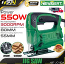 Newbeat NBT-JG-80A 550W Jig Saw – Precision Wood & Metal Cutting Tool for DIY & Professional Projects