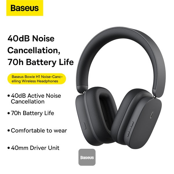 Baseus H1 Bowie Noise-Cancelling Wireless Headphone (NGTW230013)