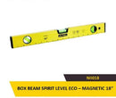 Uyustools NII018 18" Box Beam Spirit Level Eco – Precision Magnetic Tool for Accurate Horizontal & Vertical Measurements, Durable & Lightweight Design