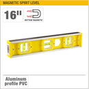 Uyustools NIP016 16'' Magnetic I-Beam Spirit Level – Precision Measurement Tool for Construction, Carpentry & DIY Projects