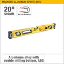 Uyustools NIV720 20’’ Pro Magnetic Box Beam Spirit Level – High-Precision Heavy-Duty Construction Level for Accurate DIY & Professional Alignment