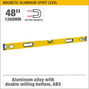 Uyustools NIV748 48’’ Pro Magnetic Box Beam Spirit Level – High-Precision Heavy-Duty Construction Level for Accurate DIY & Professional Alignment