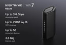 Netgear Nighthawk RS100 WiFi 7 BE3600 Dual-Band Router – Delivers fast and stable internet connectivity for smooth streaming, gaming, and everyday home or office use