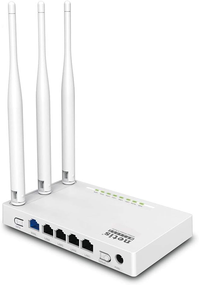 Netis WF2409E 300Mbps High-Speed Wireless N Router | Smart 3 x 5dBi High Gain Antennas with Parental Control for Computers, Smartphones, Wireless Cameras