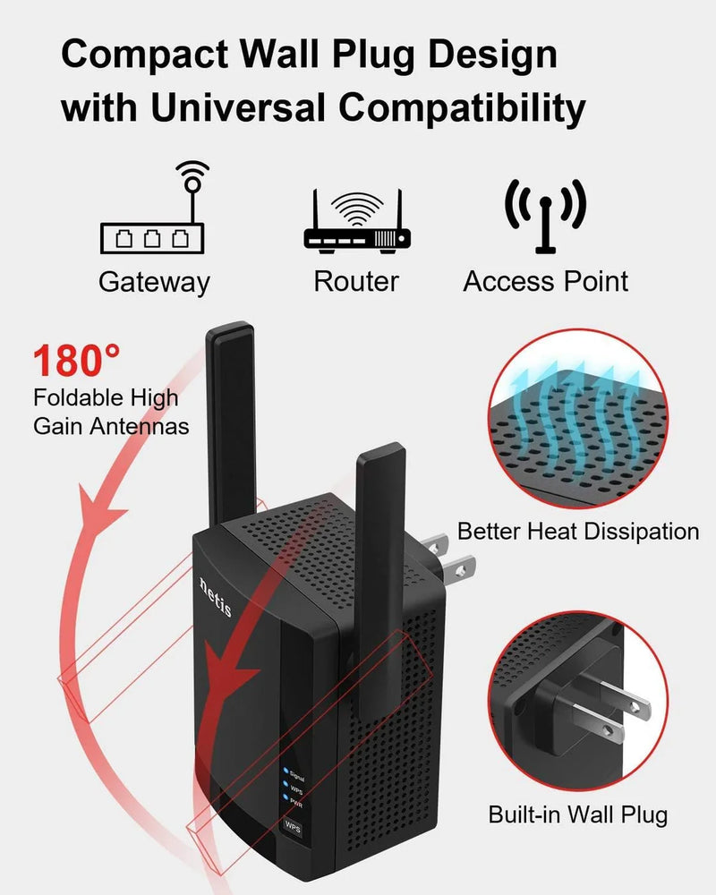 Netis E3 AC1200 Wireless Dual Band Range WiFi Extender