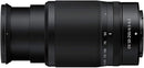 Horizontal side view of Nikon NIKKOR Z DX 50-250mm f/4.5-6.3 VR zoom lens displaying focal length scale from 50mm to 250mm
