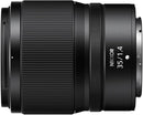 Side profile view of Nikon NIKKOR Z 35mm f1.4 lens showing mount markings