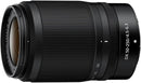 Angled view of retracted Nikon NIKKOR Z DX 50-250mm f/4.5-6.3 VR telephoto zoom lens showing focal markings and control ring, available at Digital Store in Nairobi Kenya