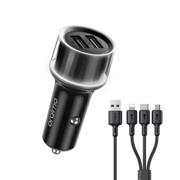 Oraimo OCC-1152D-X93 Highway 15 15.5W Car Charger with 3-in-1 Cable