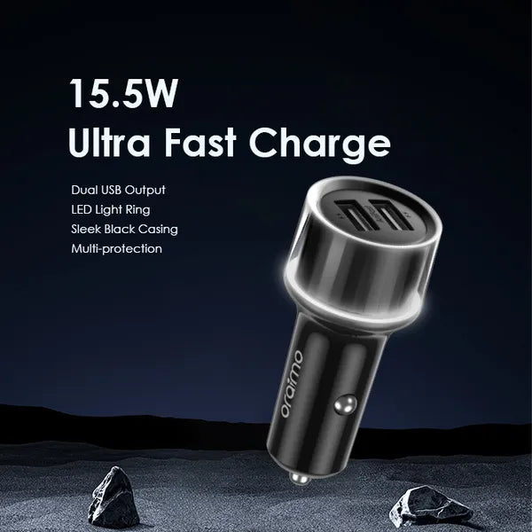Oraimo OCC-1152D-X93 Highway 15 15.5W Car Charger with 3-in-1 Cable