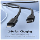 Oraimo OCD-CL54 FastLine 2 2.4A 1M Fast Charging and Syncing-High-speed Data Cable Type-C to Lightning