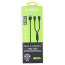 Oraimo OCD-E62 2-in-1 Type-C & Micro USB Nylon Fast Charging Data cable 1 meter
