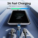 Oraimo OCD-X93 Duraline 3 1.2M 3A Type A to Micro-USB/Type-C/Lightning 3 in 1 Fas Charging Data Cable