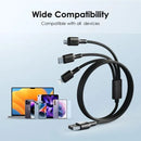 Oraimo OCD-X93 Duraline 3 1.2M 3A Type A to Micro-USB/Type-C/Lightning 3 in 1 Fas Charging Data Cable