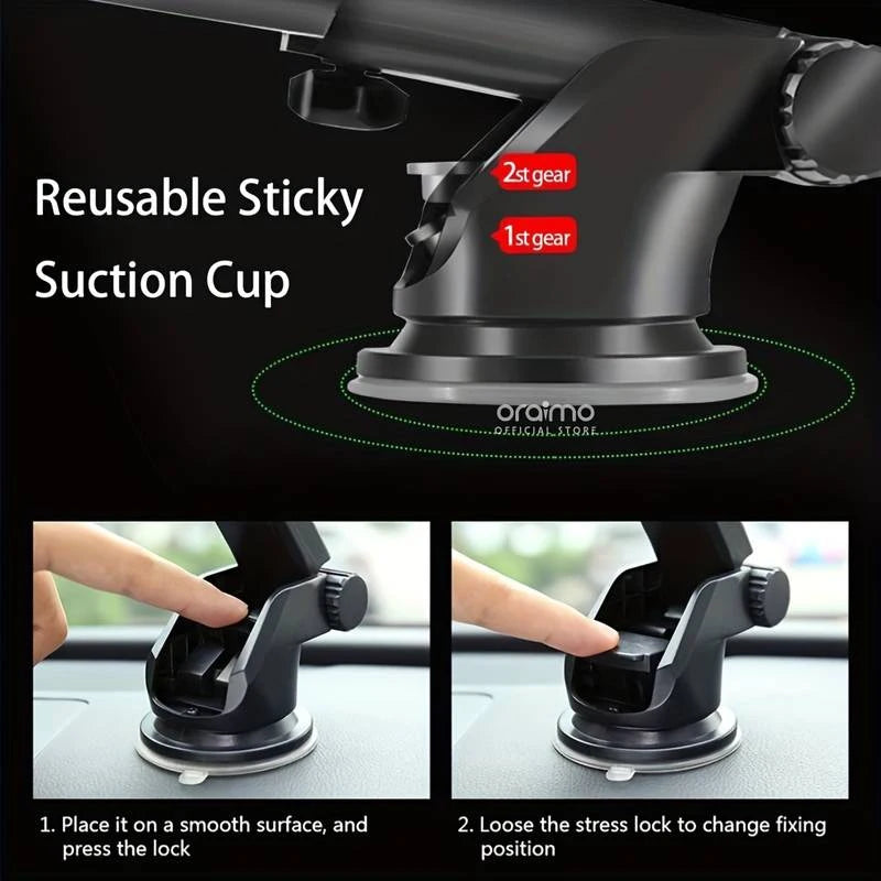 Oraimo OCM-12 Hydra 3 Universal Car Phone Holder Secure Car Mount Stand