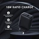 Oraimo OCW-5183U+C53 18W Cannon Type C with Dual Ports Fast Charger